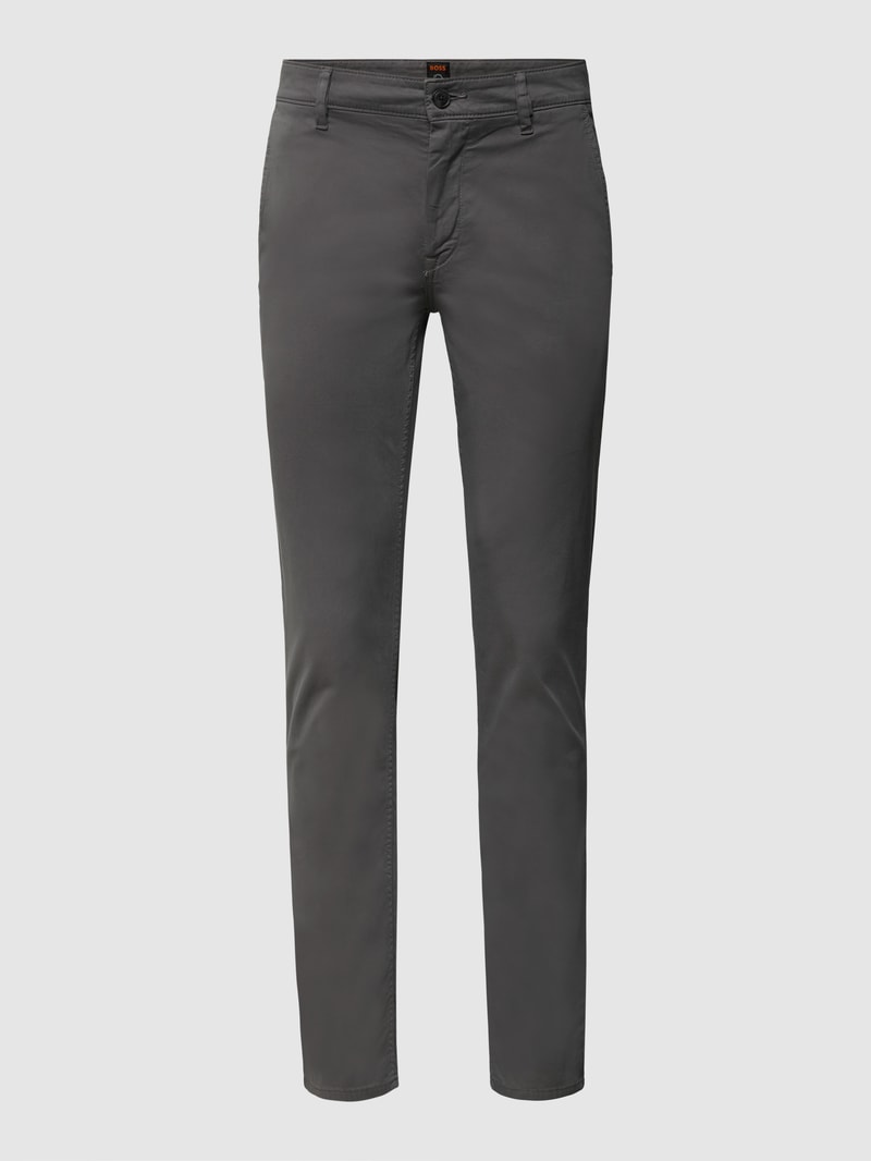 Slim Fit Chino mit Stretch-Anteil in mittelgrau