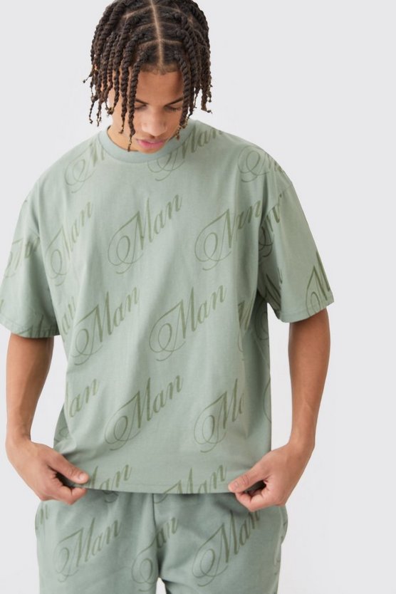 Kastiges Shorts-Set mit Limited Edition Print