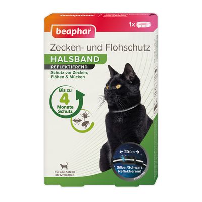 beaphar Reflektierendes Zecken- & Flohschutz-Halsband für Katzen