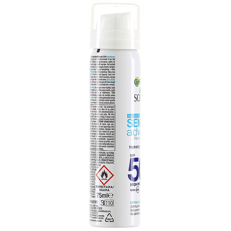 Garnier Ambre Solaire Sensitive Advanced Spray 75 ml, SPF50