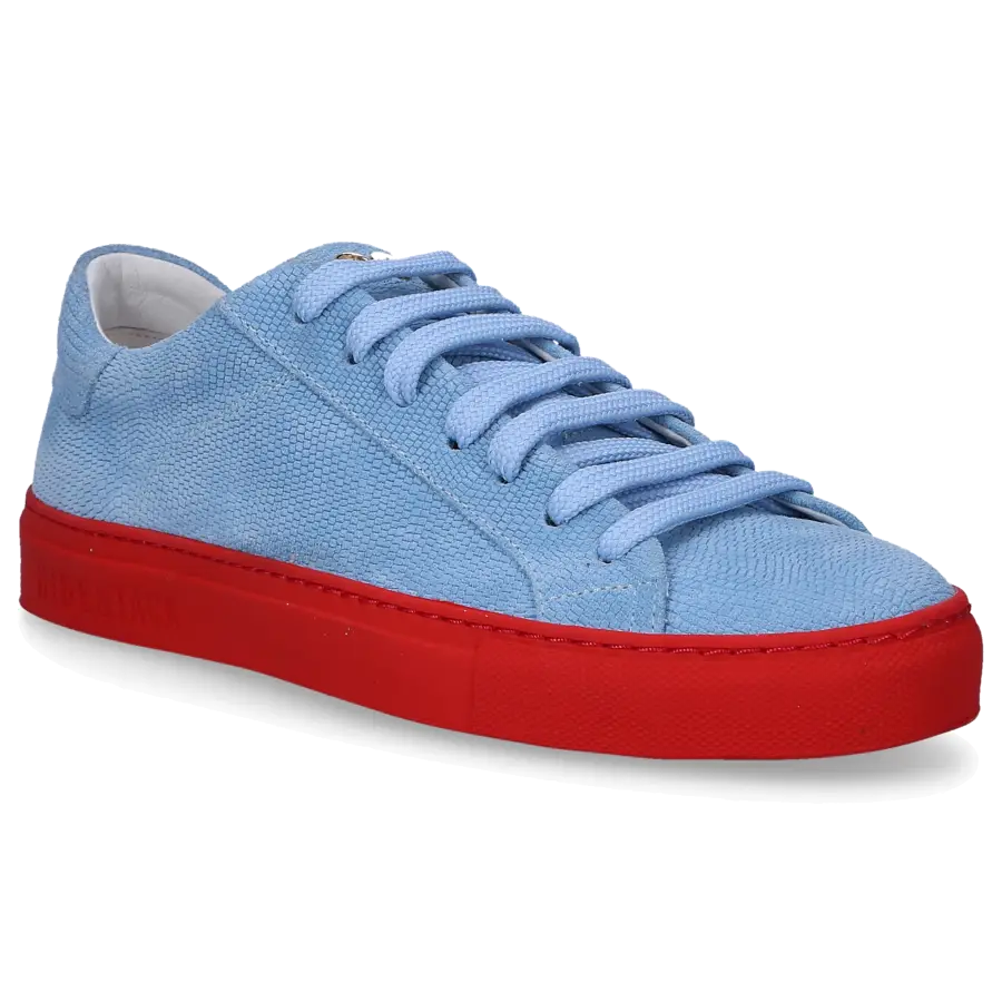 Hide & Jack - Sneaker low GECKO Veloursleder Logo Prägung hellblau - blau