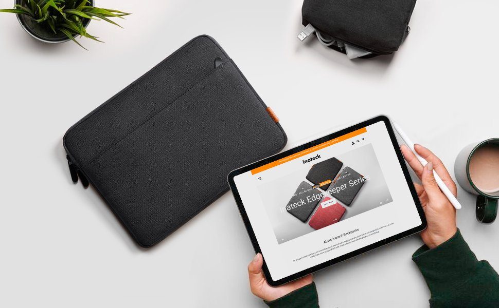 Inateck Tablet-Hülle für Tablets 10.2-11 Zoll, für iPads, Surface Go, mit Zubehörtasche