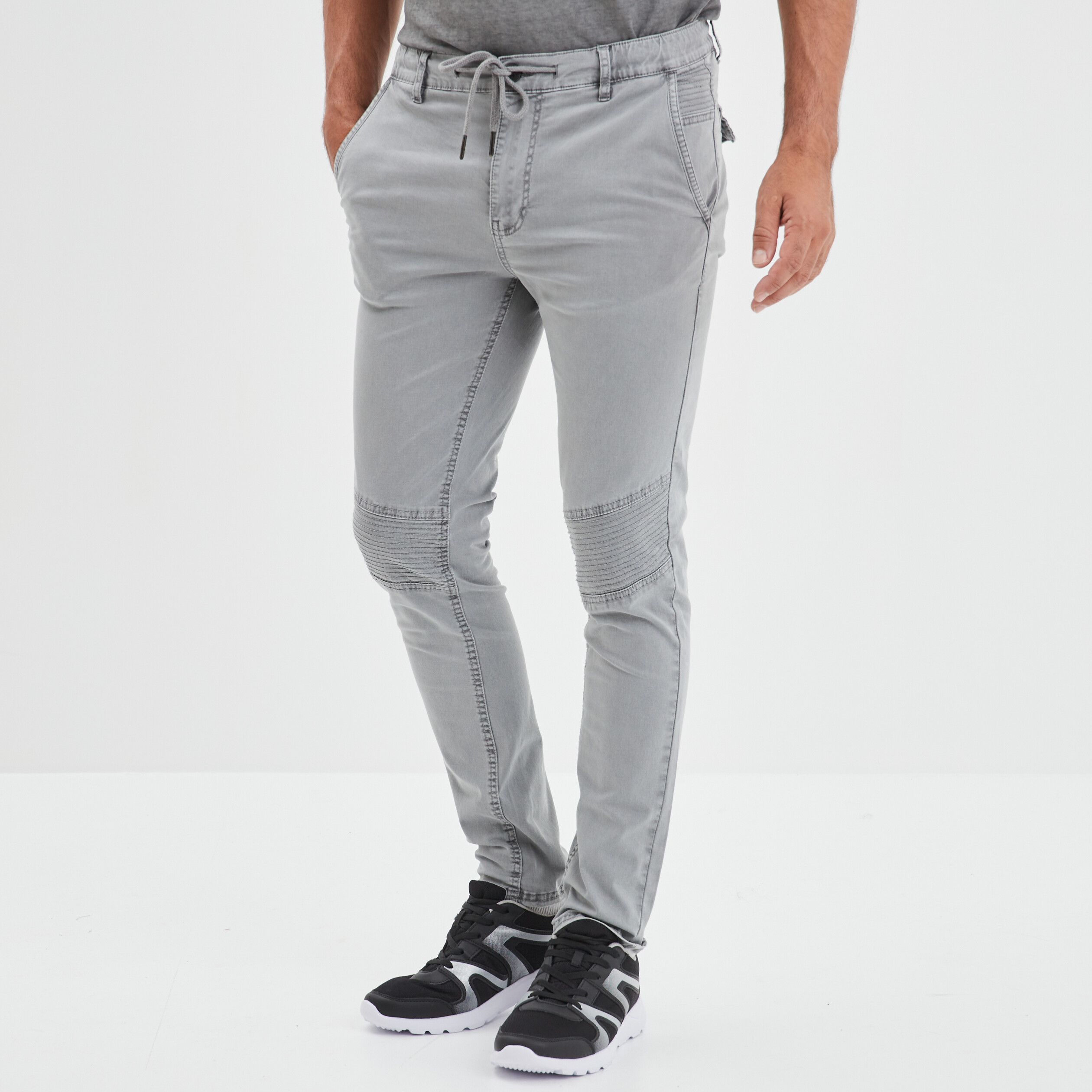 Pantalon slim avec cordon Liberto gris homme | La Halle