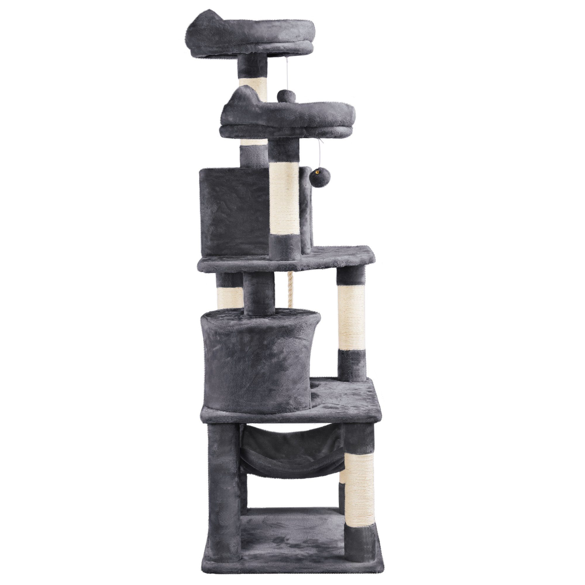 Yaheetech Kratzbaum 158/179 cm Katzenbaum, Stabiler Kletterbaum Katzenhaus