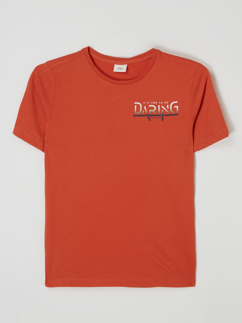 T-Shirt aus Baumwolle in orange