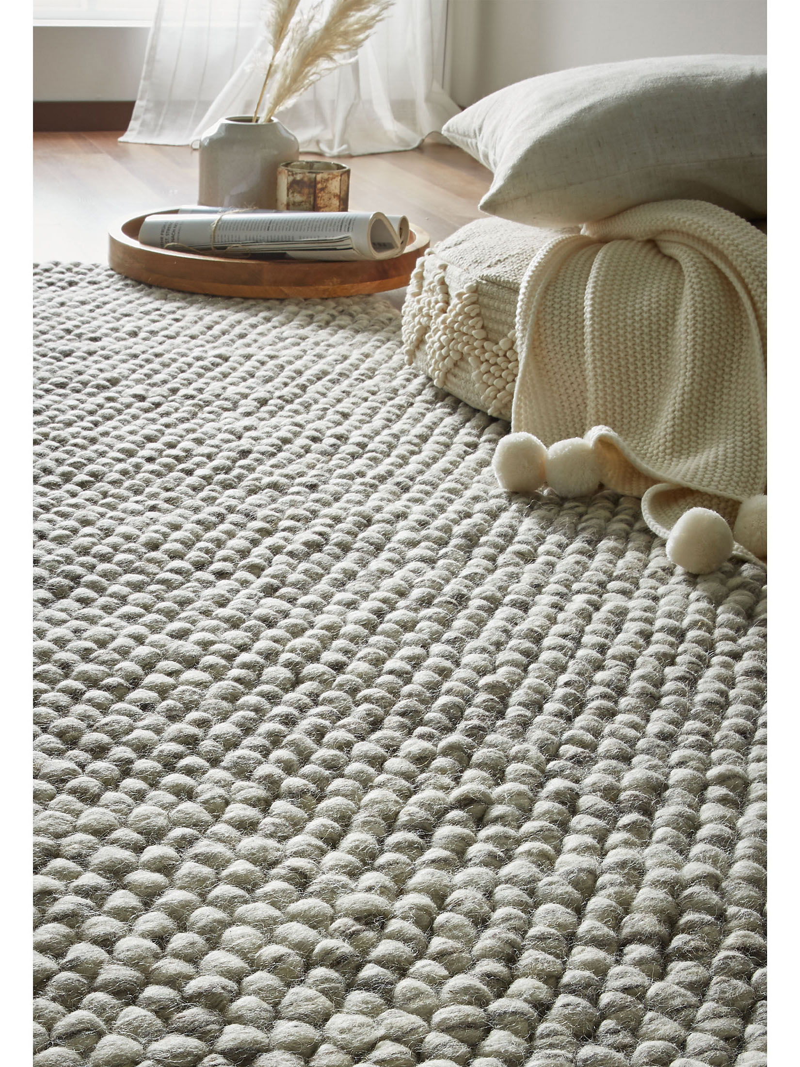 Helsingborg Woll-Teppich, Stone Grey
