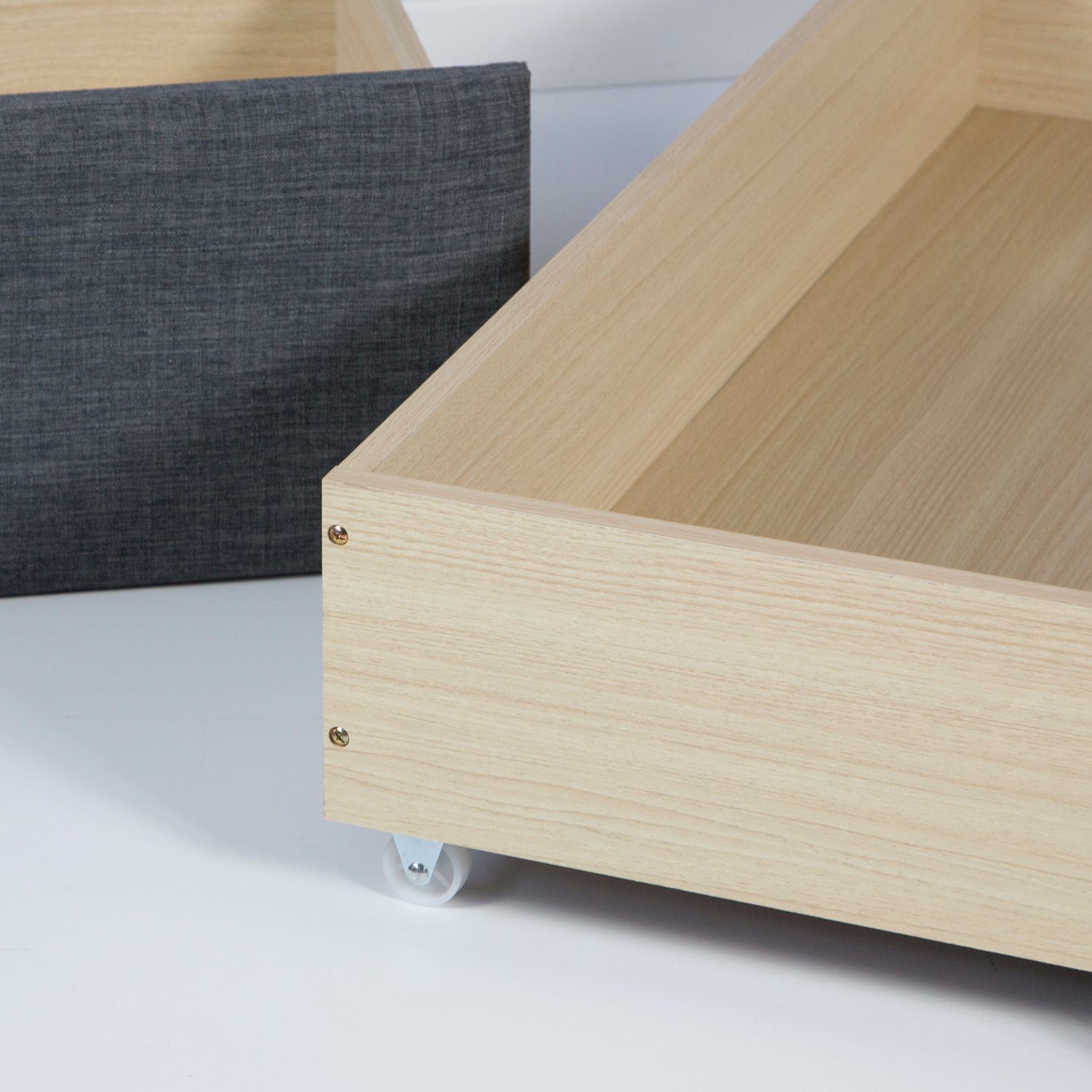 Homestyle4u Bettschubkasten Bettkasten Bett Schublade 2er Set Bettauszug (2er Set)