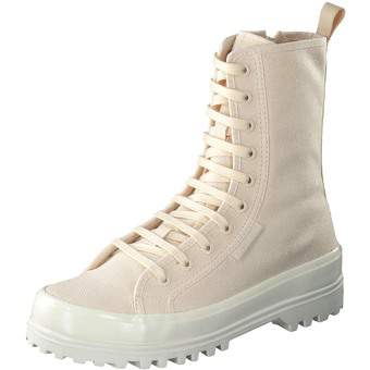 Superga Alpina Shiny Gum High Sneaker in beige