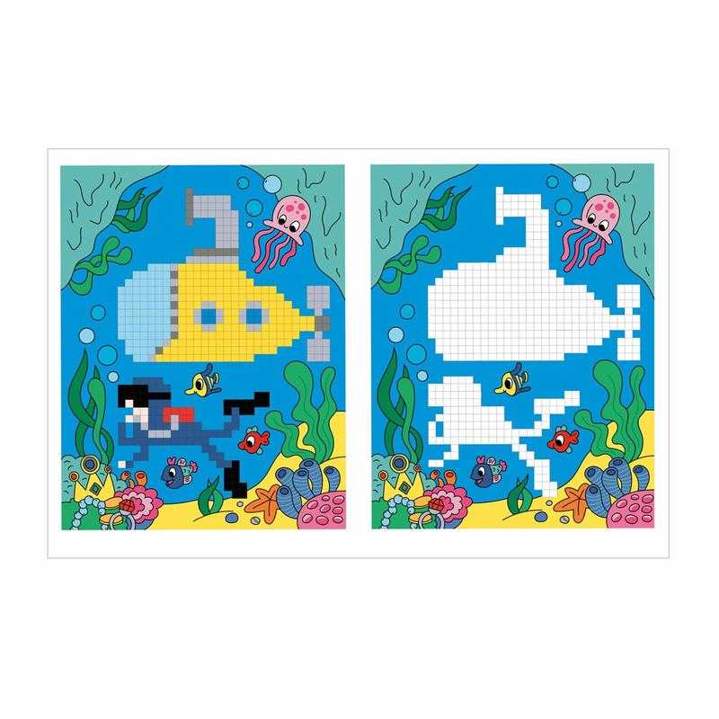 Livre Coloriage pixels les véhicules - Lito
