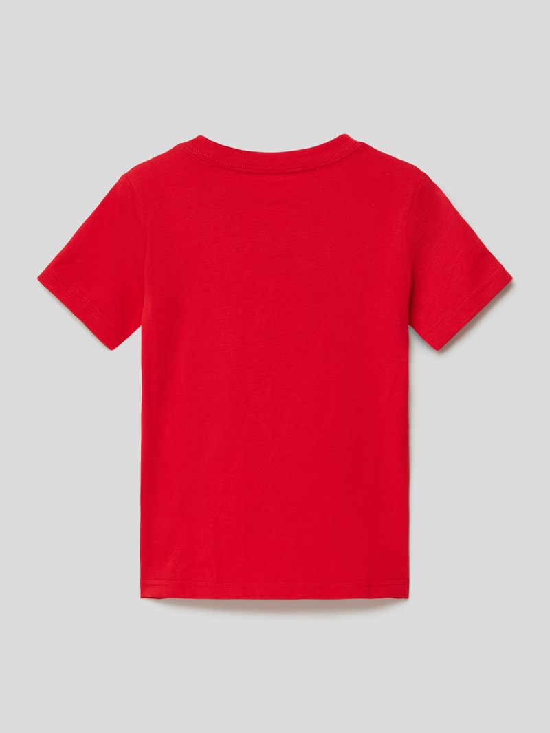 T-Shirt mit Label-Print in rot