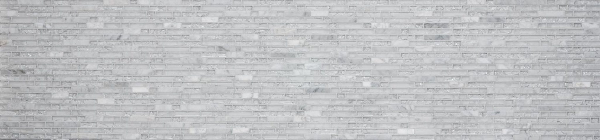 Mosani Mosaikfliesen Glasmosaik Naturstein Mosaik weiß glänzend / 10 Matten