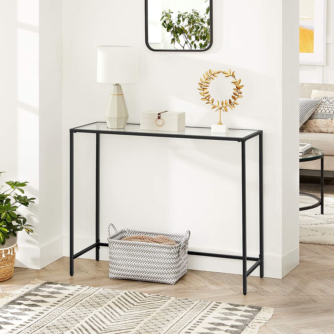 Vasagle Konsolentabelle, 100.5x35.6x80cm, Schwarz