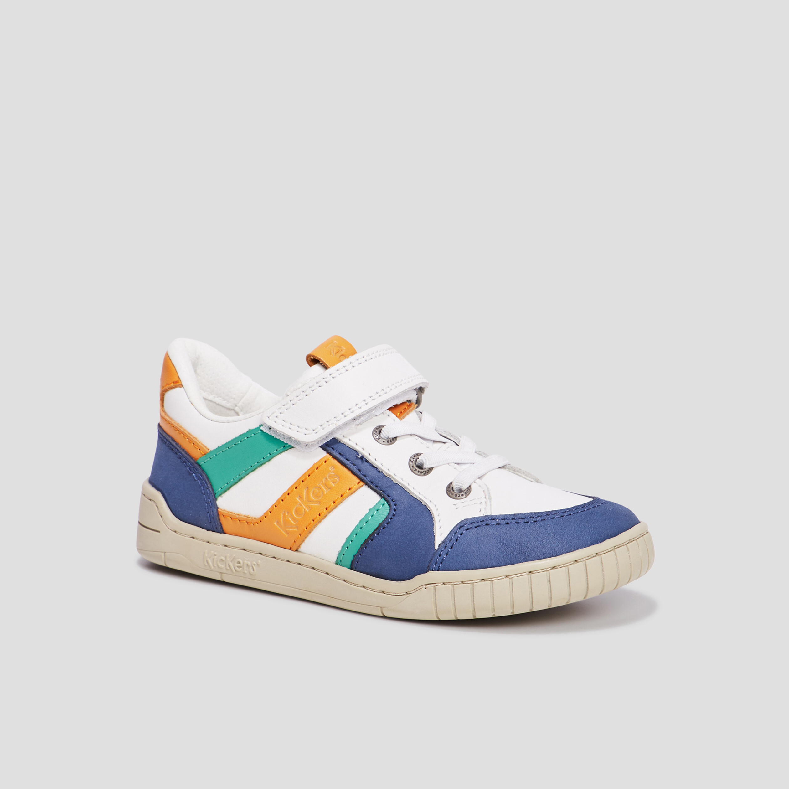 Tennis basses en cuir Kickers Windo blanc garçon | La Halle