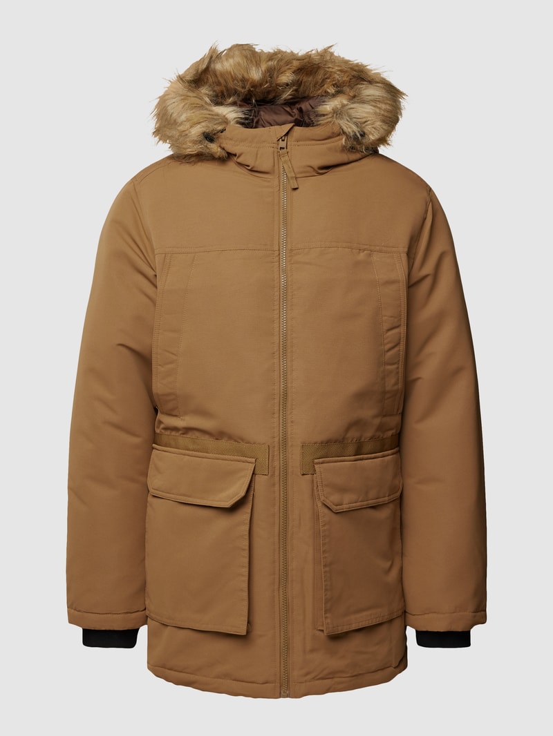 Parka mit Kunstfellbesatz Modell 'EWING' in camel