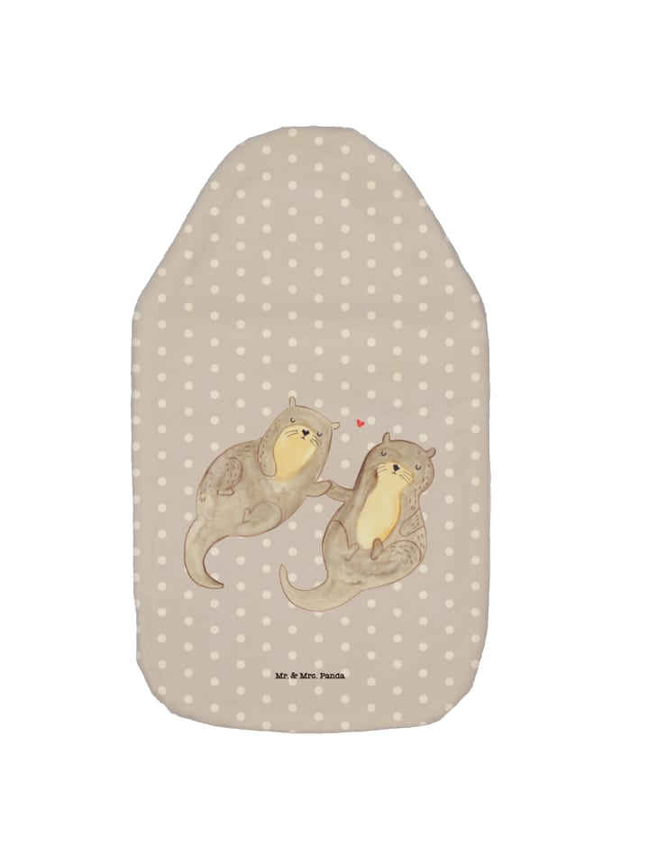 Mr. & Mrs. Panda Wärmflasche Otter Hände halten ohne Spruch in Grau Pastell günstig kaufen onesize