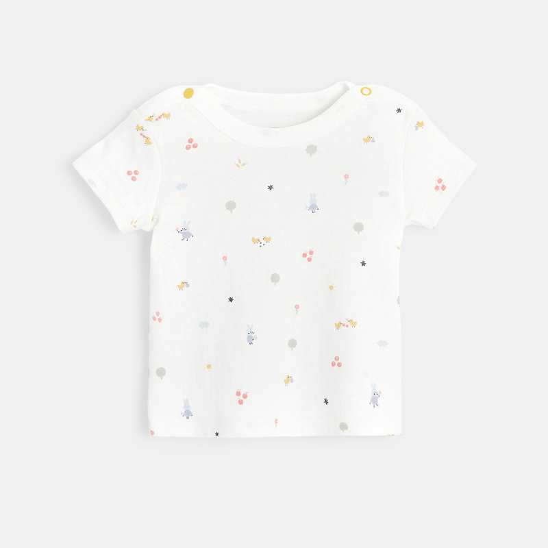 T-shirt bébé en maille tubique bio beige Absorba