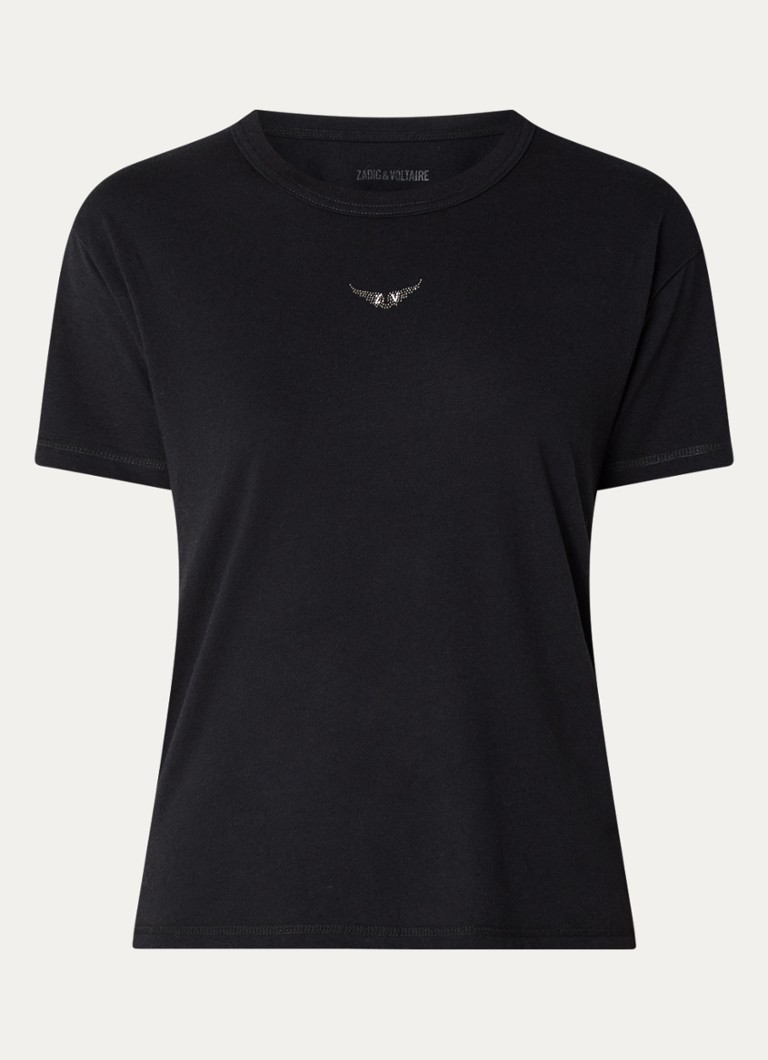 Zadig&Voltaire Marta T-shirt in linen blend with logo