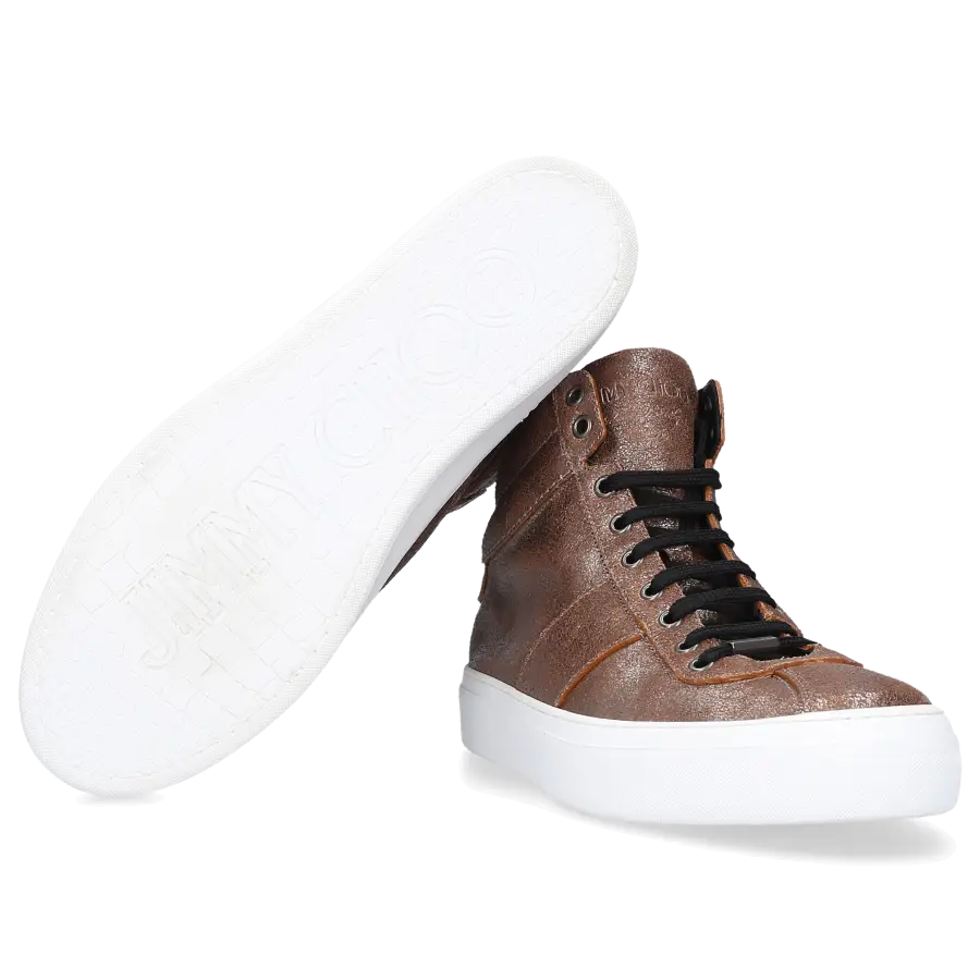 Jimmy Choo - Sneaker high BELGRAVI Kalbsleder - grau