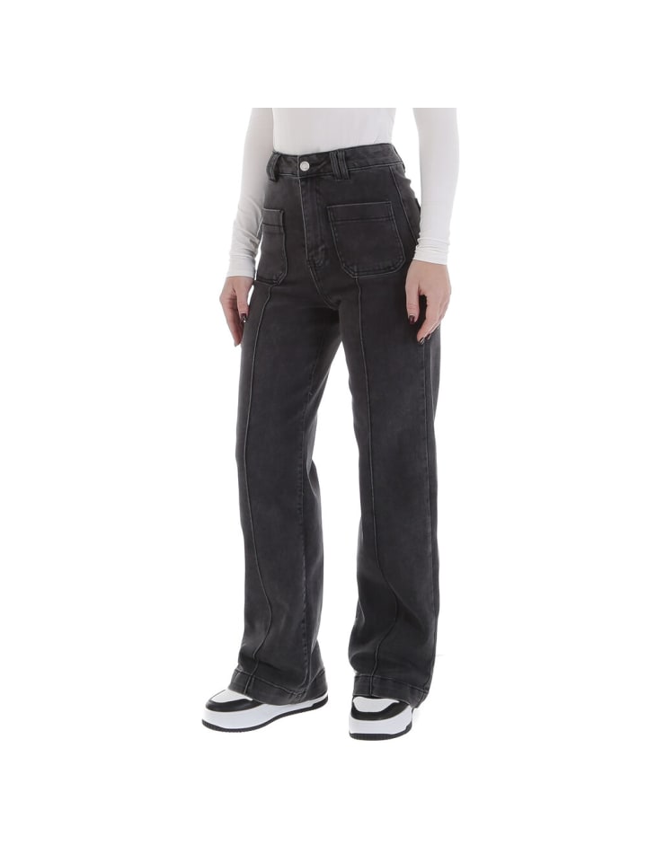 Ital-Design Jeans in Schwarz und Grau günstig kaufen