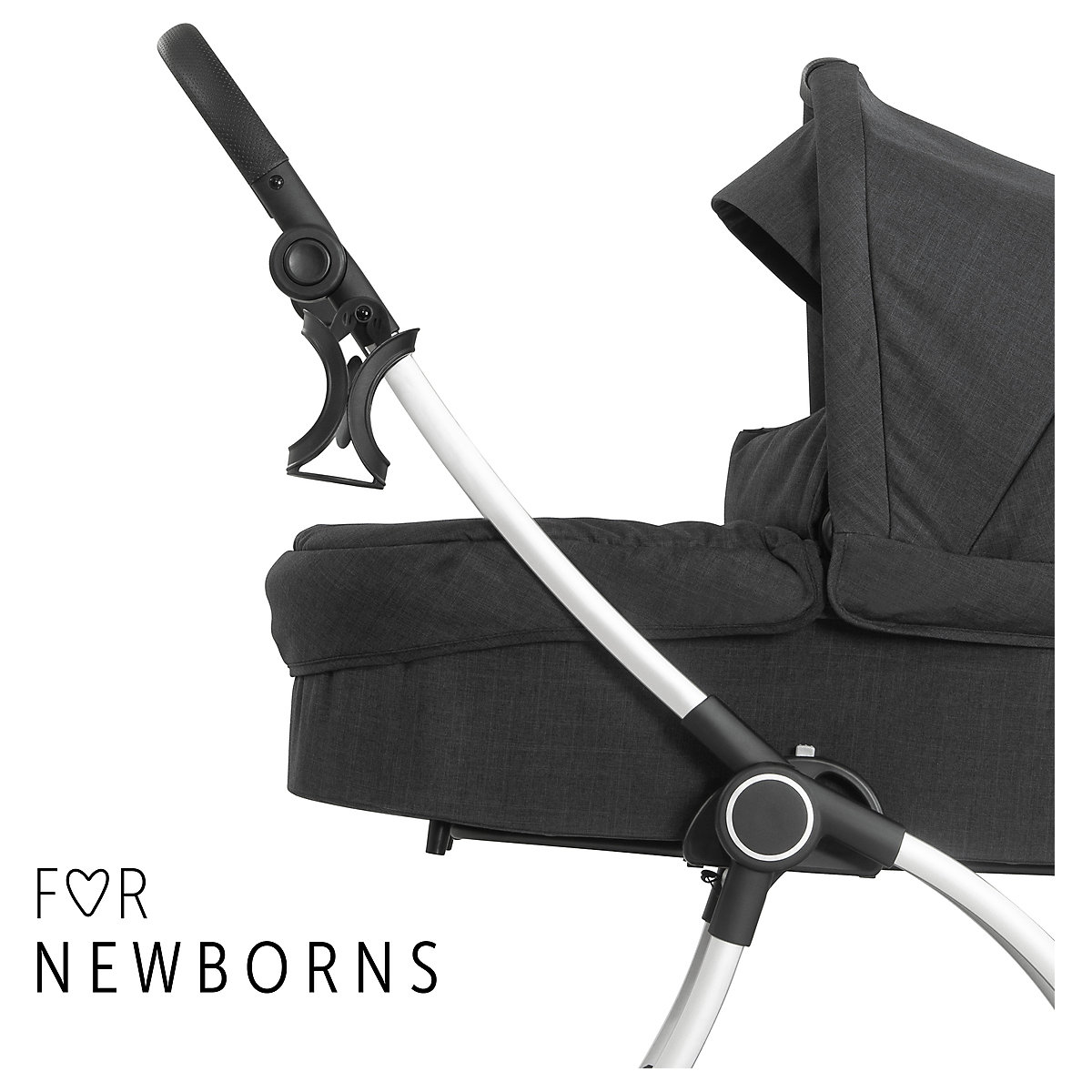 Kinderwagenaufsatz Colibri, Melange Black