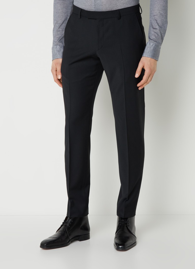 Pantaloni Strelson Flex Cross Mercer Slim Fit din amestec de lână