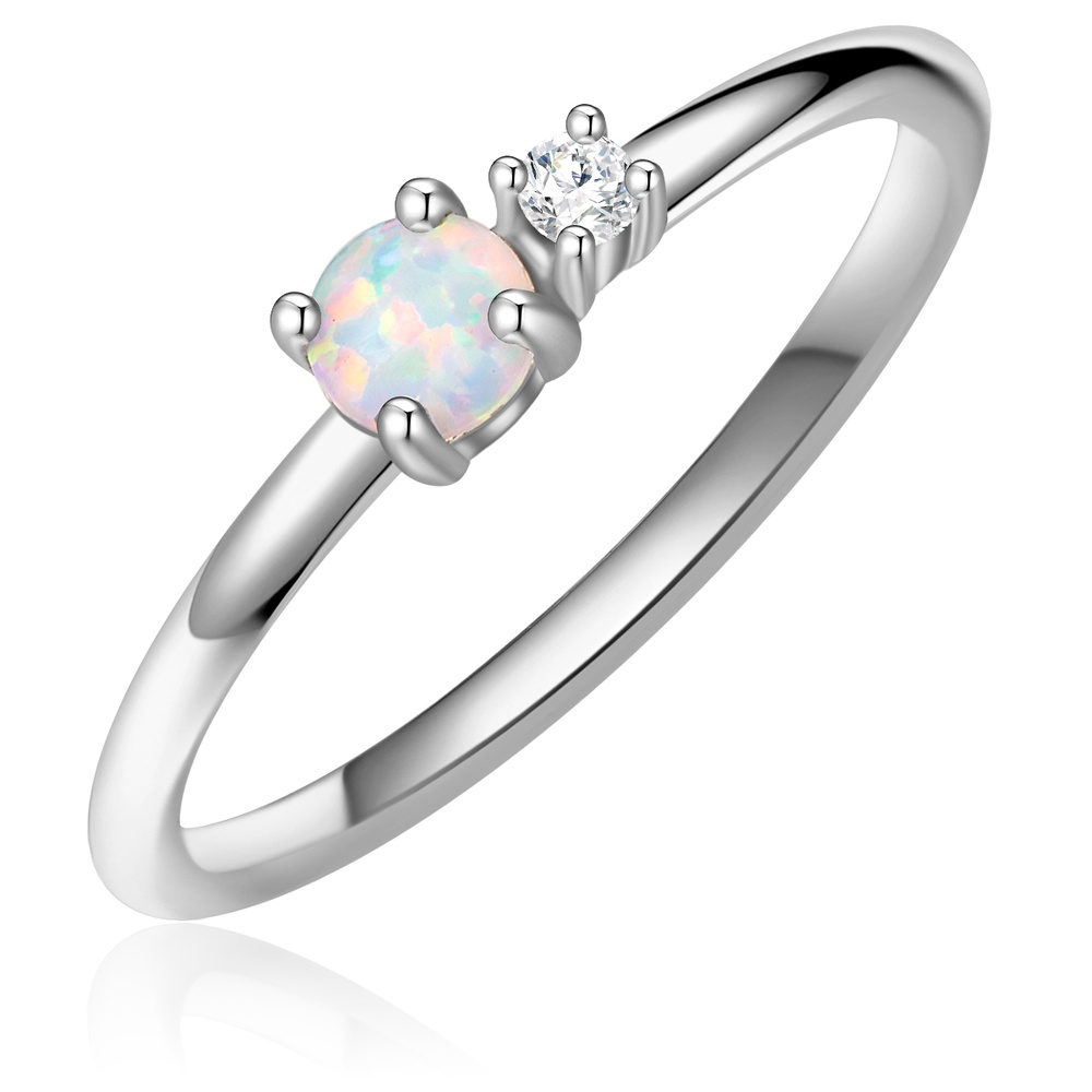 Glanzstücke München Bague en argent Argent sterling Oxyde de zirconium (CZ) en Argent Bague
