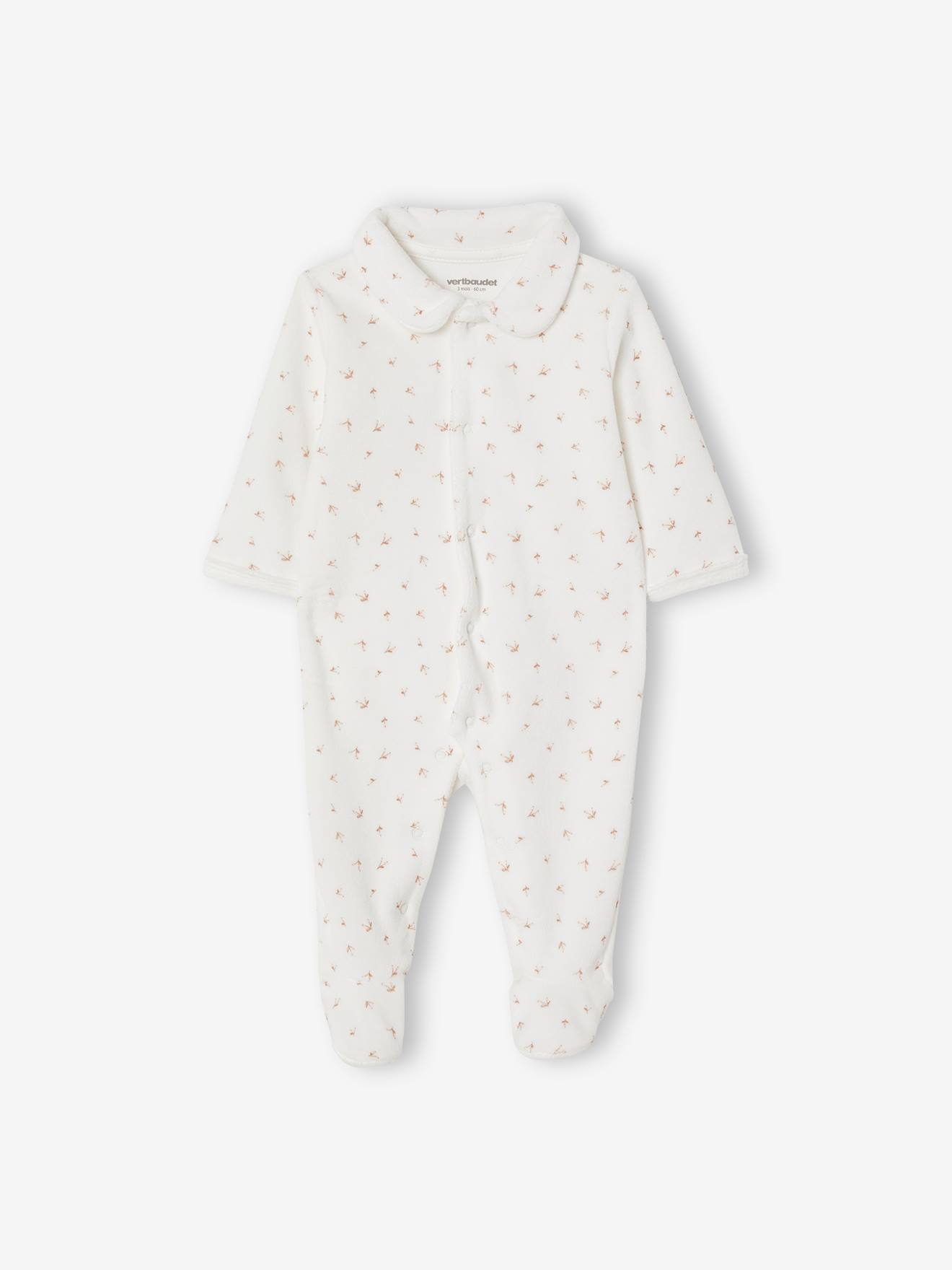 Lot de 2 dors-bien bébé fille en velours lot ivoire