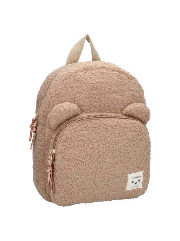 COFI 1453 Kidzroom Rucksack – Beige Kinderrucksack mit Teddy-Ohren in Braun günstig kaufen 29 x 22 cm
