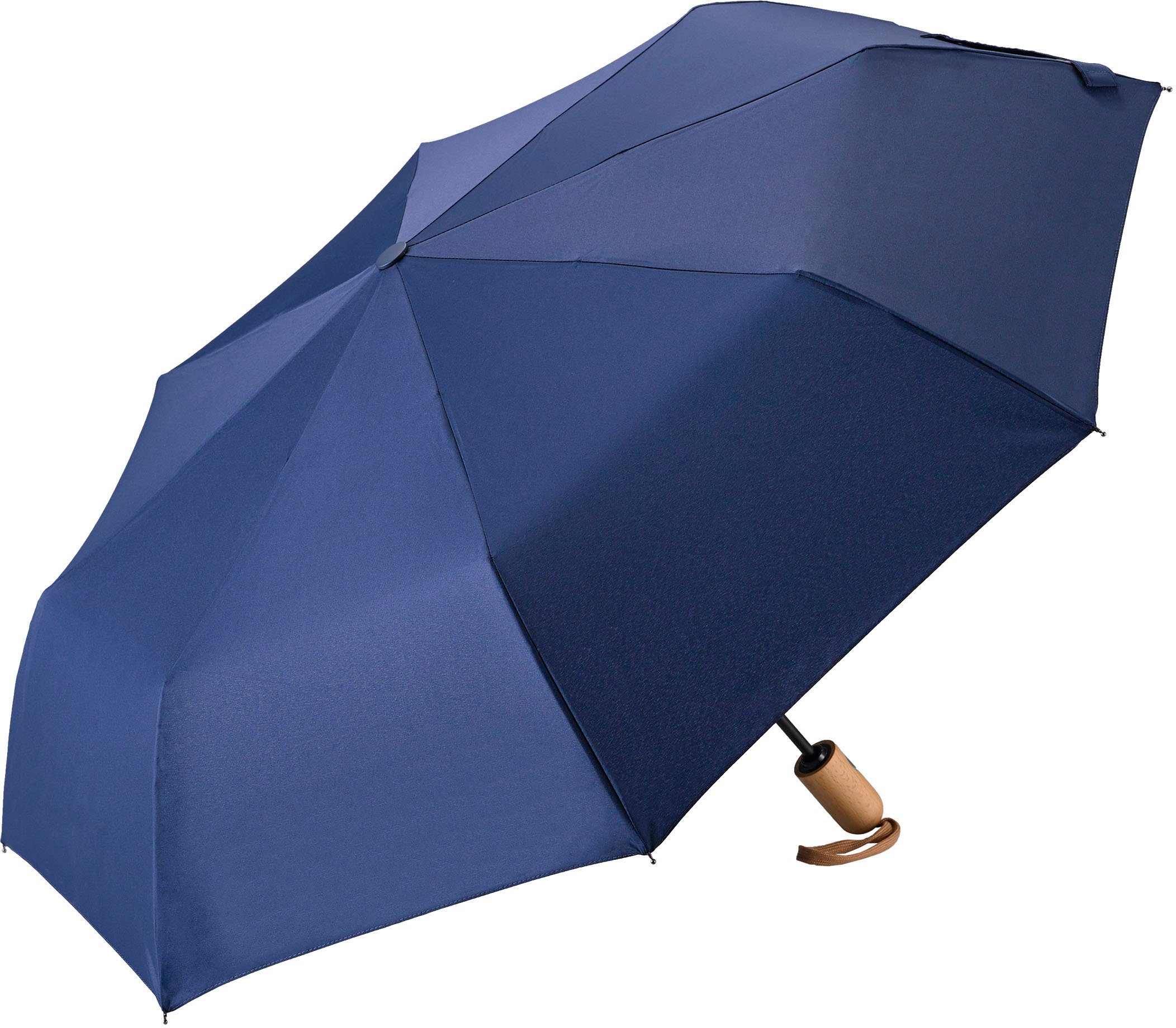 EuroSCHIRM® Taschenregenschirm Umwelt-Taschenschirm, marineblau