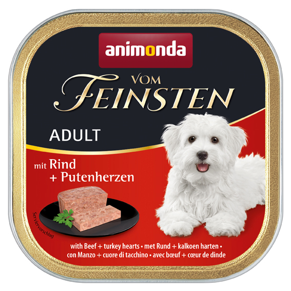 Animonda Hundenassfutter Animonda Vom Feinsten Adult 22x150g Rind & Putenherzen