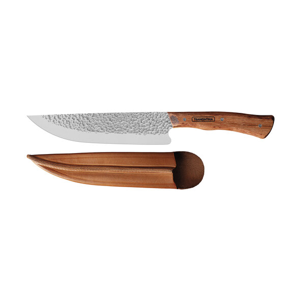 Hammerschlag Messer NOMADE, inkl. Lederetui, 20cm