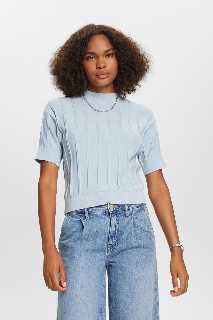 Kurzarmpullover, 100 % Baumwolle