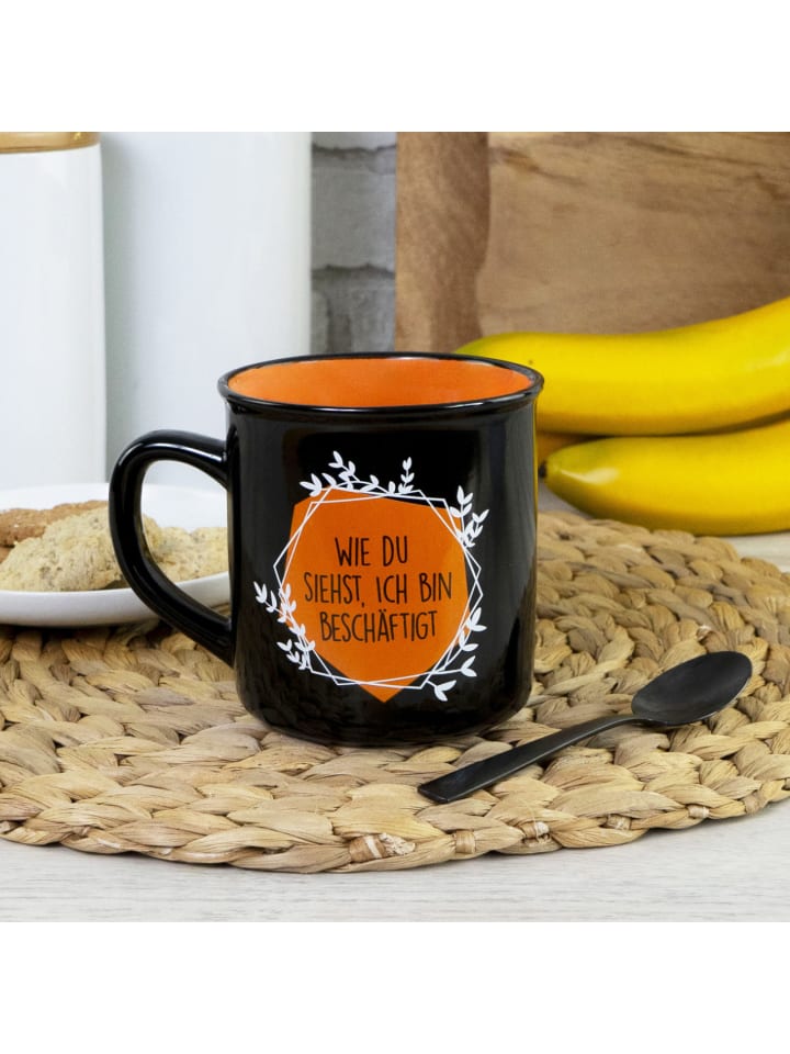 Geda Labels Tasse Bin beschäftigt in Orange - 400ml günstig kaufen onesize