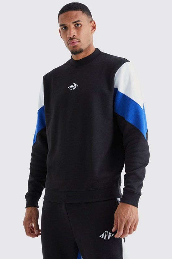 Tall Man Colorblock Sweatshirt-Trainingsanzug