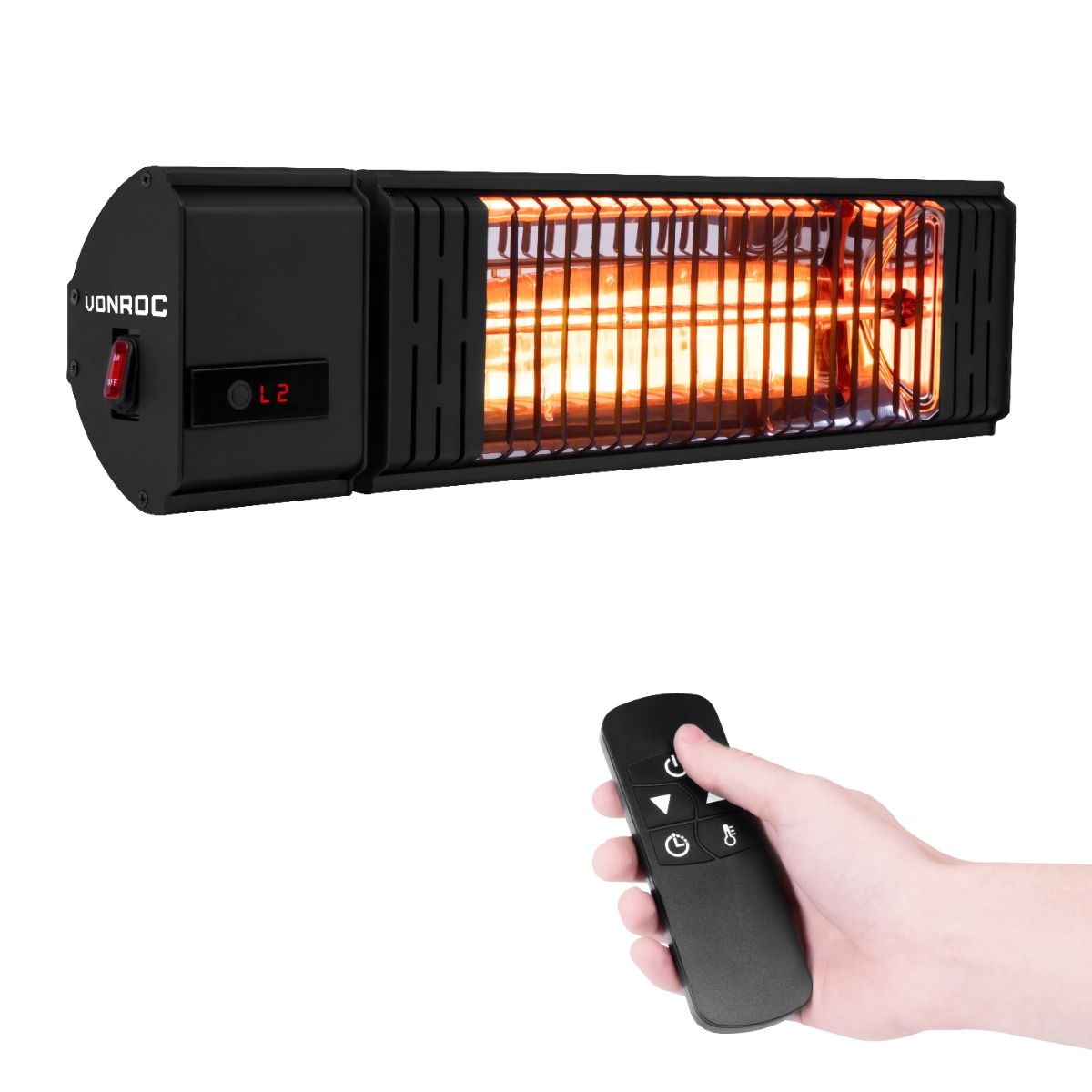 VONROC Volsini PRO 2000 Watt Terrassenheizung