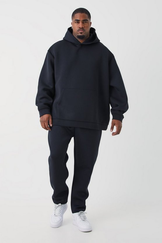 Plus Oversize Trainingsanzug mit Kapuze