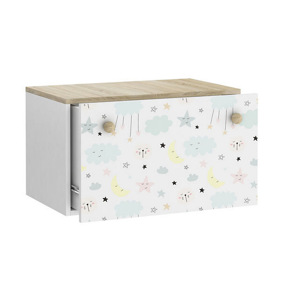 Spielzeugtruhe Sitztruhe Inga 70cm Motiv wählbar mit 1 Schublade
