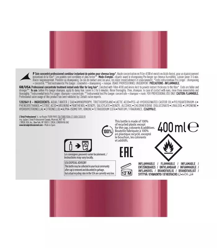 SOIN CONCENTRÉ PRO LONGER COMBLEUR DE POINTES Pro Longer