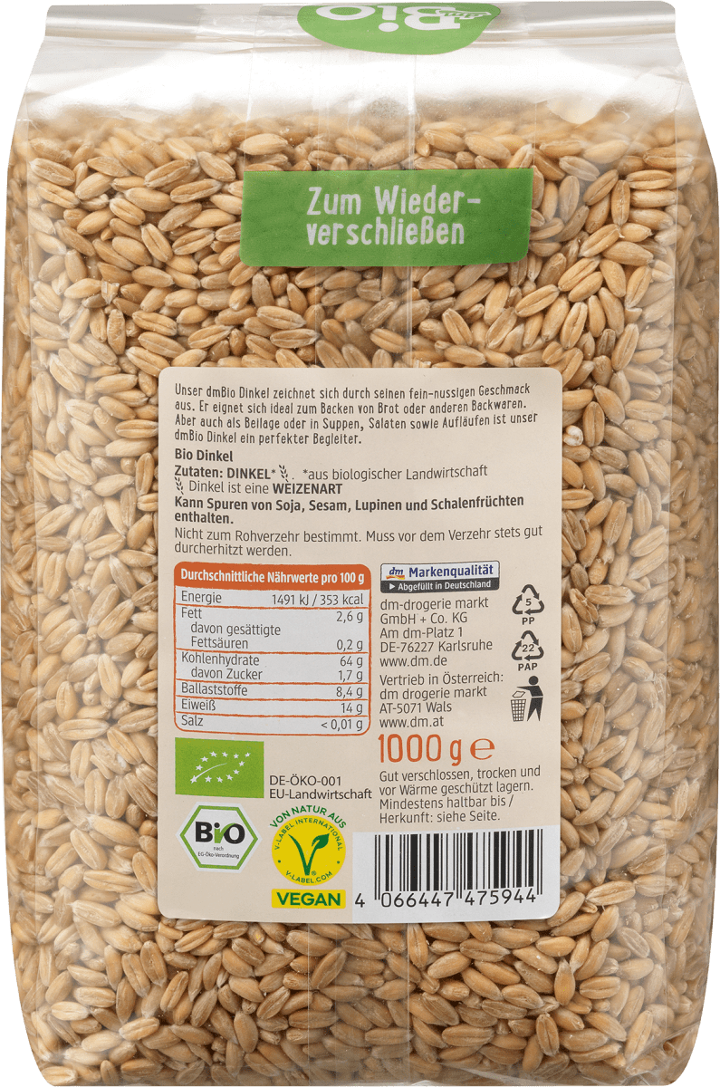 Getreide, Dinkel, 1.000 g