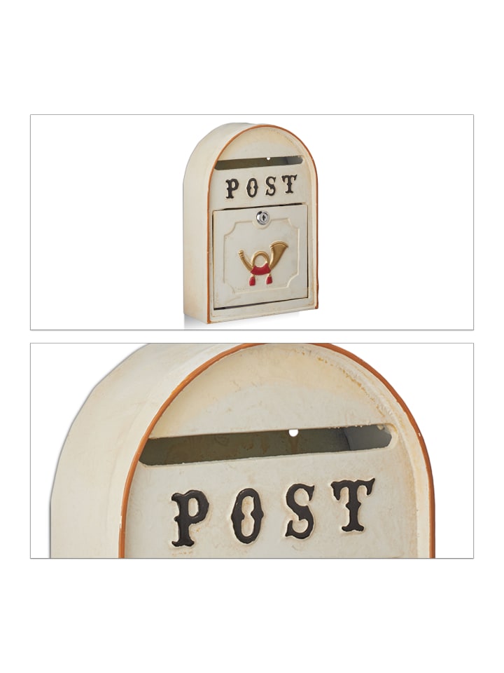 relaxdays Briefkasten in Beige günstig kaufen onesize