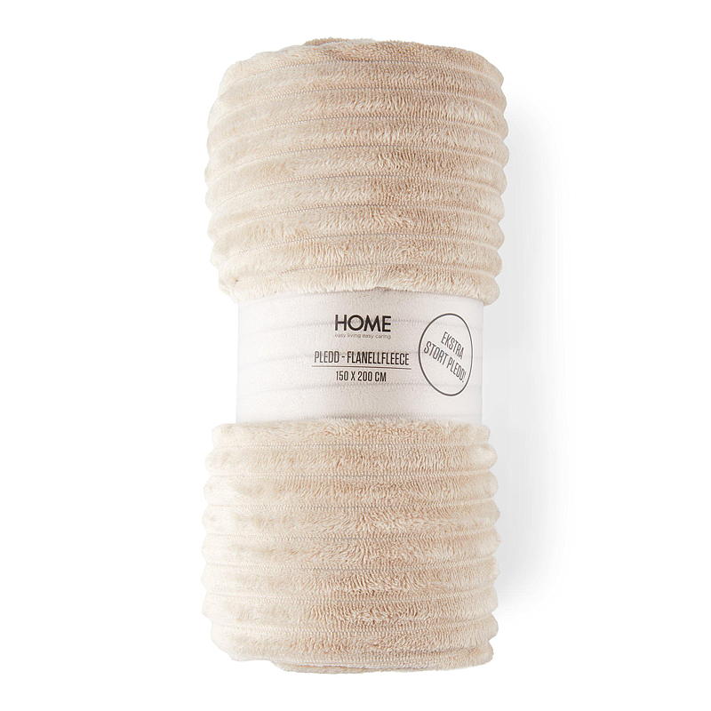 Home Pledd 150 x 200 cm flanellfleece sand