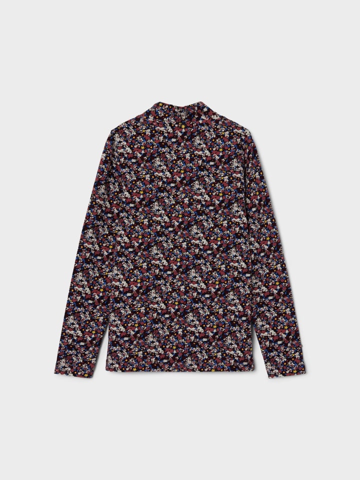 name it Dünnes Langarm Shirt Jersey Blumen Top Oberteil NKFOLIBER in Rot günstig kaufen