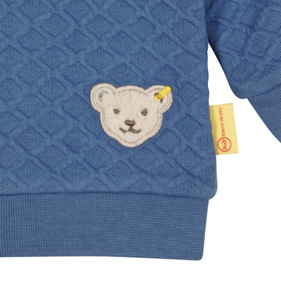 Sweatjacke, mittelblau für Mädchen