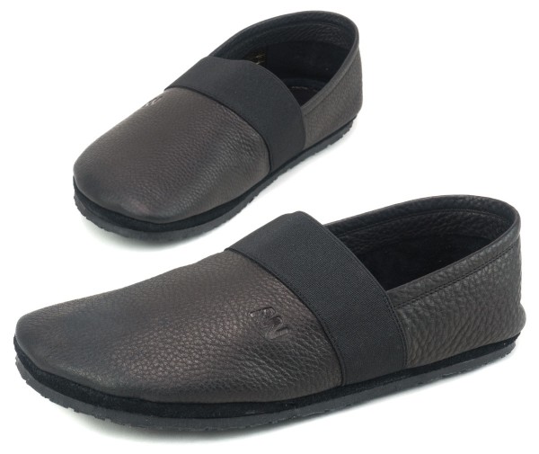 Martin Natur ~ Bio Leder Slipper Apache ~ Schwarz