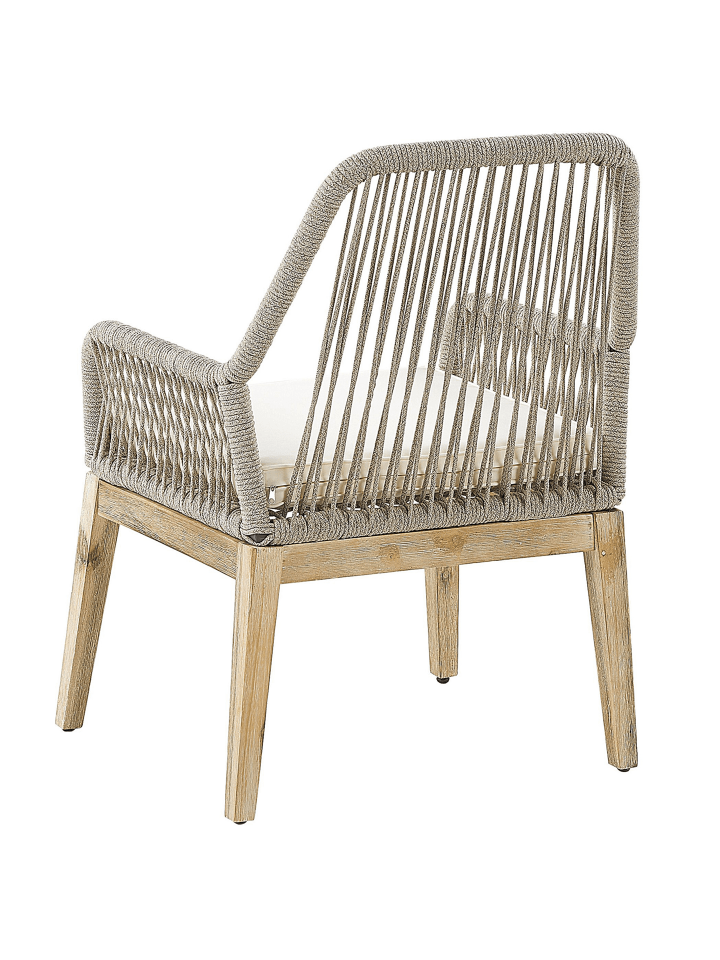 Beliani 7-tlg Gartentisch Set OLBIA in Grau/Beige/Heller Holzfarbton günstig kaufen onesize
