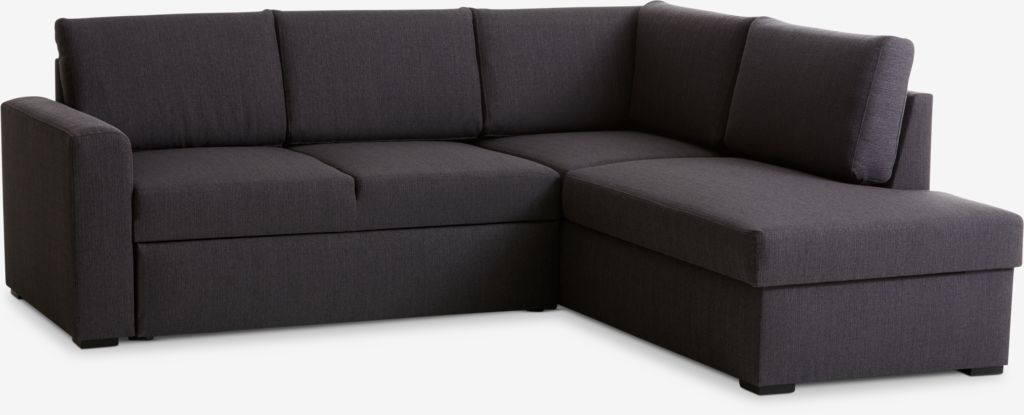 BEDSTED Sofa rozkładana z szezlongiem BEDSTED szara