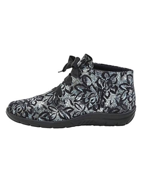 Schnürstiefelette aus weichem Leder