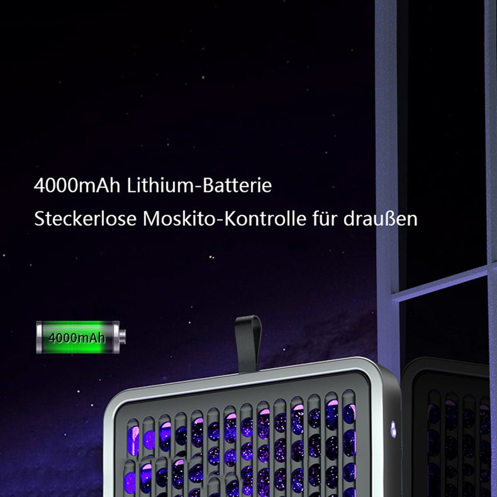 GelldG Fliegenklatsche Elektrisch, 2 IN 1 Elektrisch Mückenlampe
