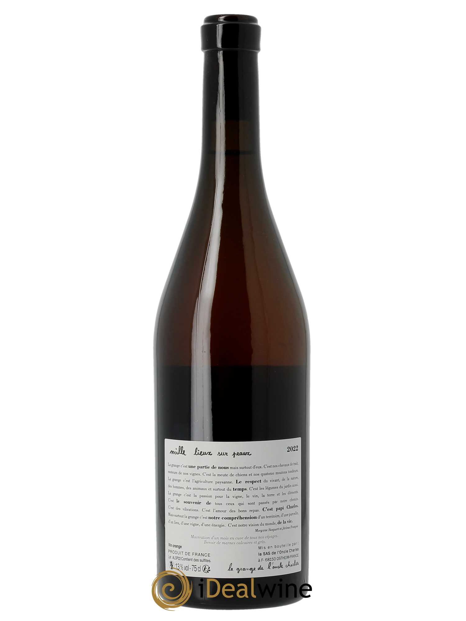 Vin de France Mille Lieux (Sur Peaux) La Grange de l'Oncle Charles  2022 - Lot de 1 Bouteille