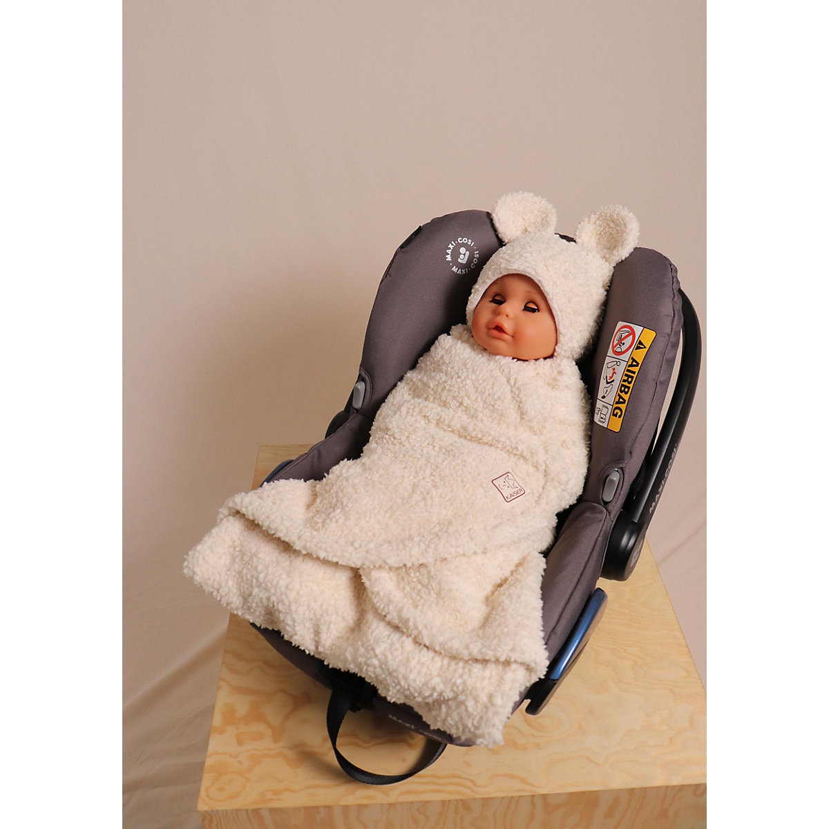Einschlagdecke Teddy Organic Bio, cream
